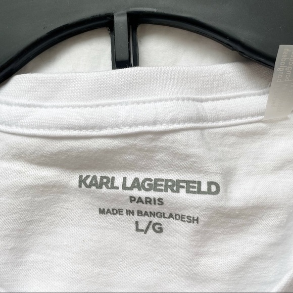 Karl Lagerfeld Men's White Graphic T-shirt NWT - Picture 3 of 5